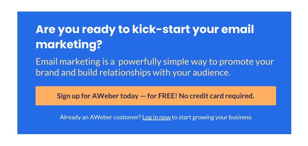 AWeber today — for FREE!