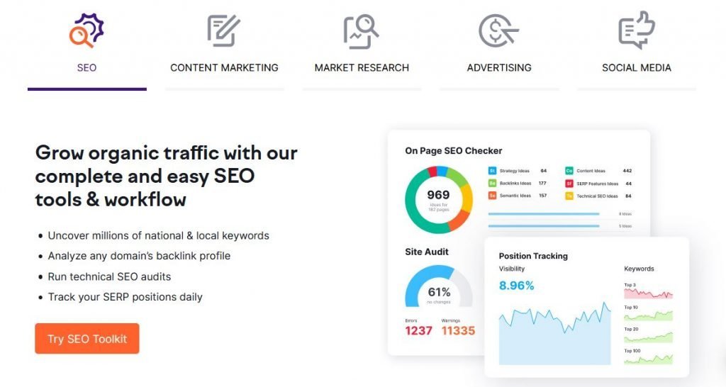  5 reasons to choose Semrush over Similarweb