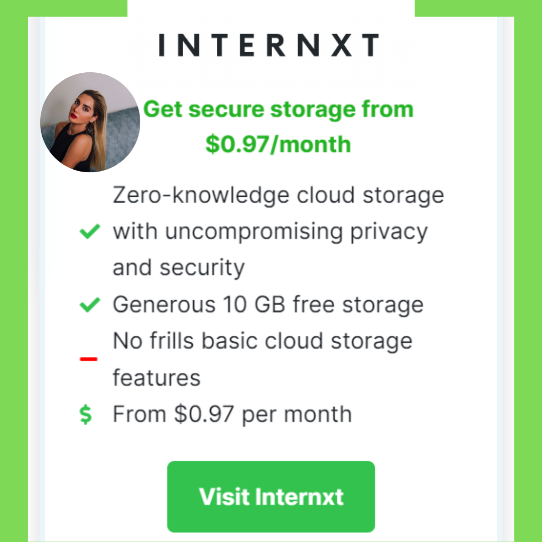 internxt free storage